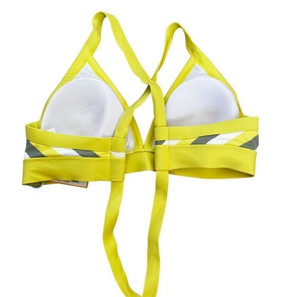 Kona Sol~Striped Tie Bikini Top ~adjustable straps~sewn in padding ~size X (14W) - Picture 2 of 7